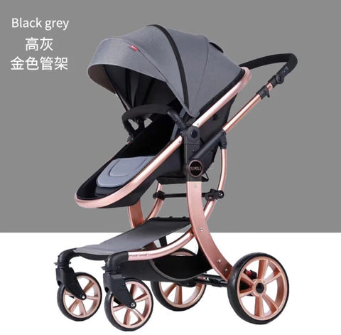 New Leather 2 in 1 Baby Stroller