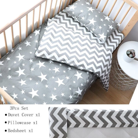 3 Pcs Baby Crib Bedding Set