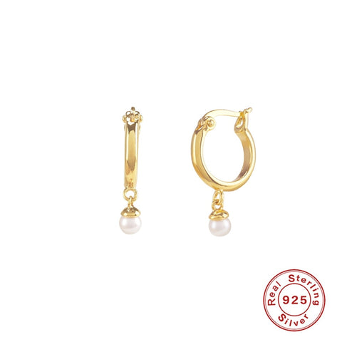925 Sterling Silver Pearls Earrings