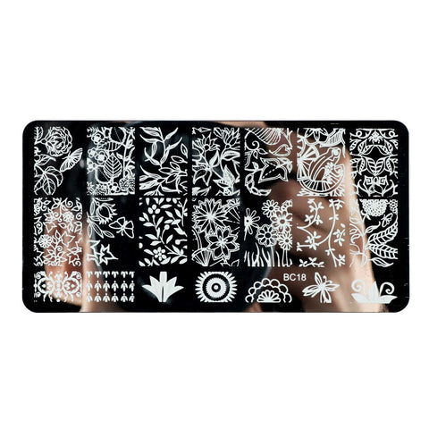 New Nail Stamping Lace Petals