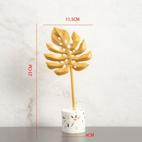 Nordic Gold Ginkgo Leaf Desktop Ornaments