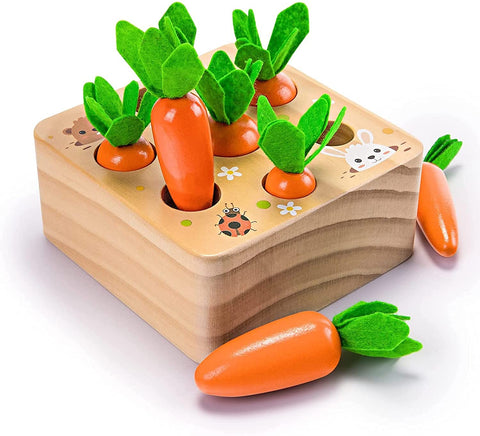 Montessori Pull Carrot Set Wooden Toy