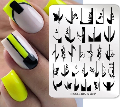 New Flower Leaves Nail Stamping Plates