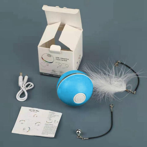 PET LED Self Rotating Ball Toy