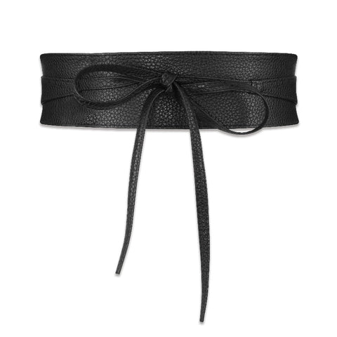 Women Dress Leather Bowknot Wide Belts