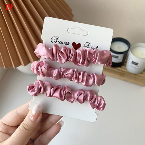 Women Silk Scrunchie Elastic Multicolor Hair Band