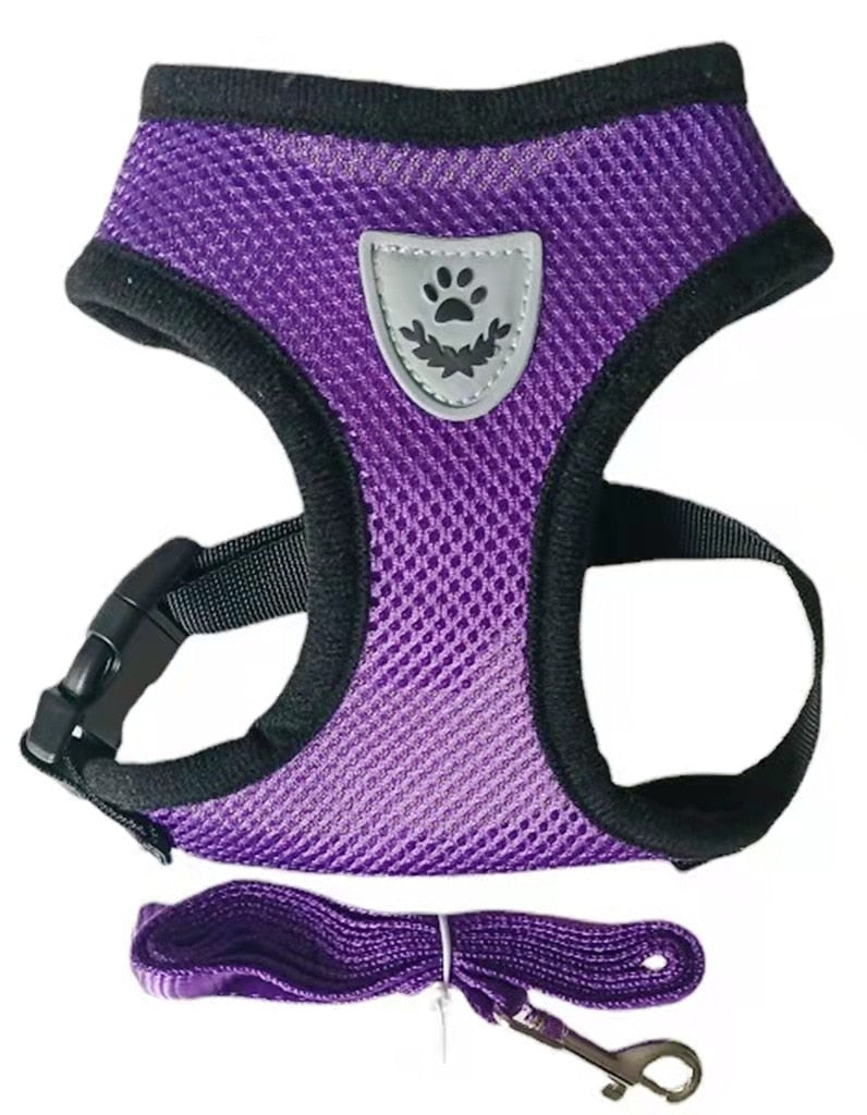 Adjustable Cat Dog Harness Leash