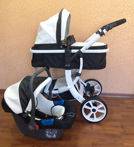 New Leather 2 in 1 Baby Stroller