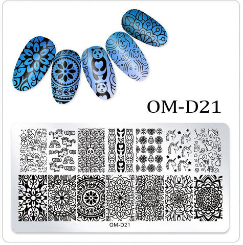 New Lace Flowers Nail Stamping Plates