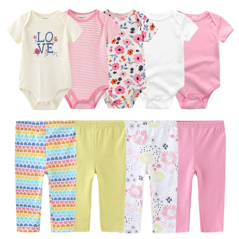 6/9/10PCS Baby Girl Clothes