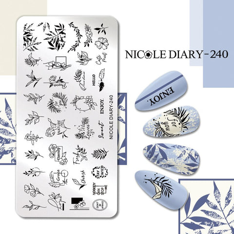 New Flower Stripe Design Stamping Plates