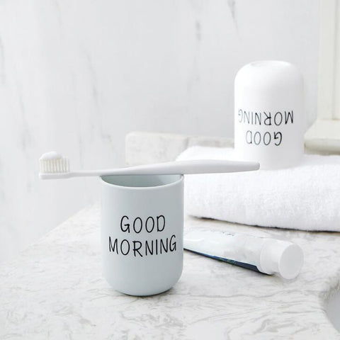 Good Morning Toothbrush Cup