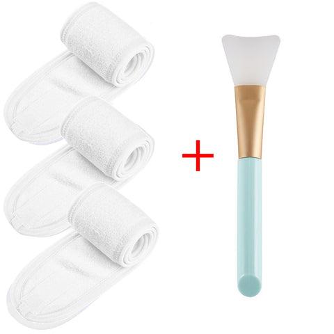 Adjustable Facial Headband with 1 Mask Brush