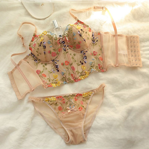 New French Embroidery Lingerie Sets