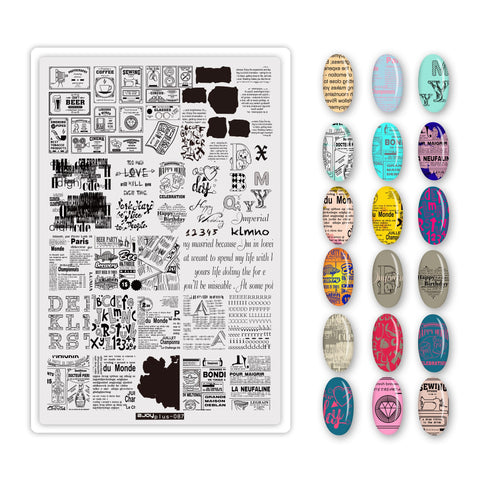 1Pcs Alphanumeric Nail Art