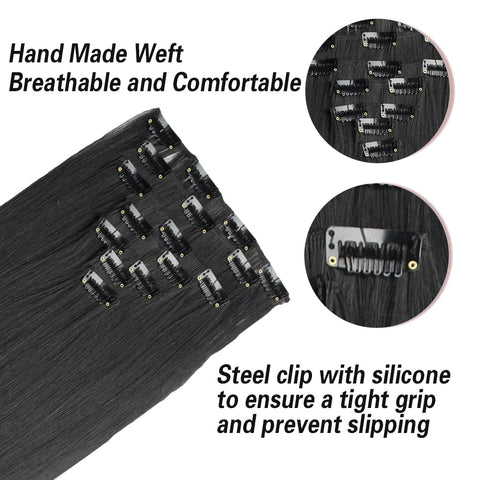 New Long Straight Natural 16 Clip