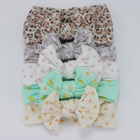 5pcs/Lot Cable Knit Bow Baby Headbands