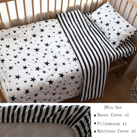 3 Pcs Baby Crib Bedding Set