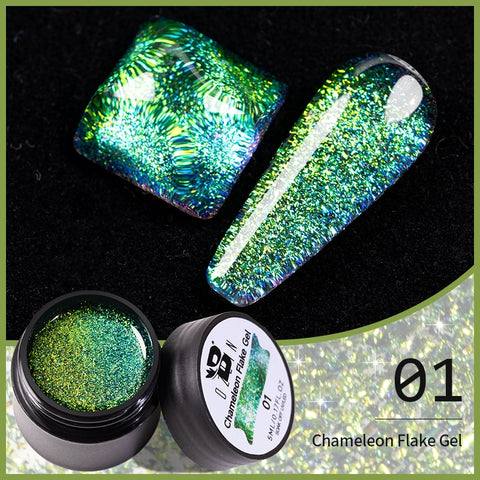 New Chameleon Flake Gel Nail Polish