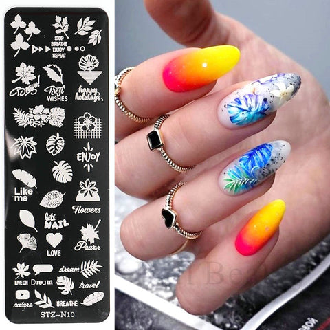 New Nail Charm Mold Stencil Tools