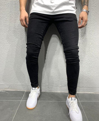 Men Fashion Street Style Ripped Skinny Jeans