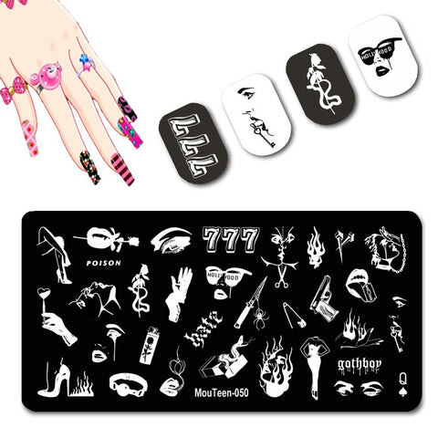 2022 New Pattern Nail Stamping Plates Graffiti Art
