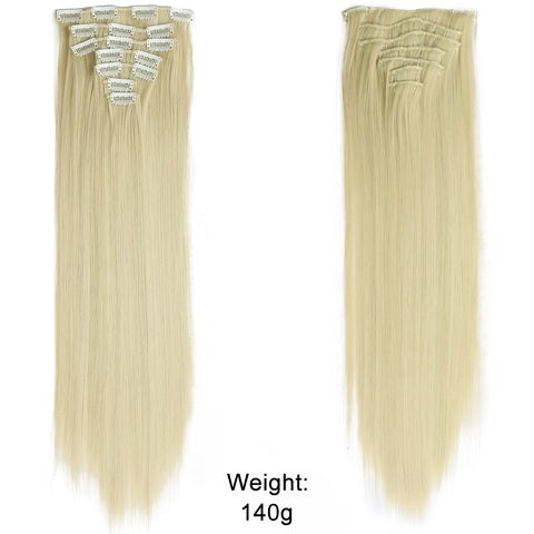 New Long Straight Clip In Hairpiece Hair Extensions