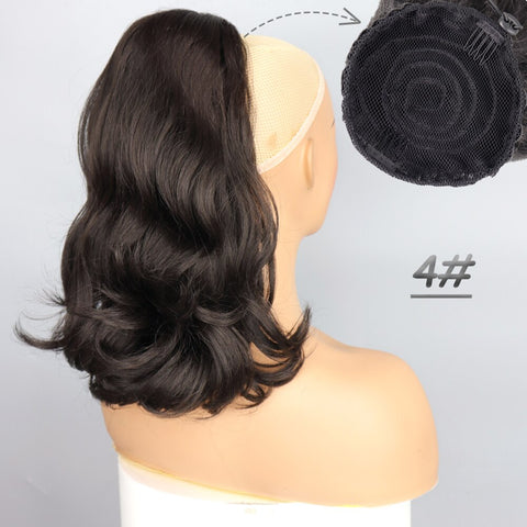 2 Plastic Comb Drawstring Ponytail Hair Extension