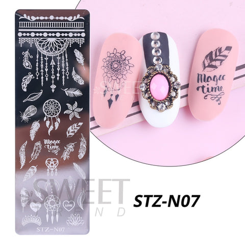 New Plam Tree Nail Stamping Plates