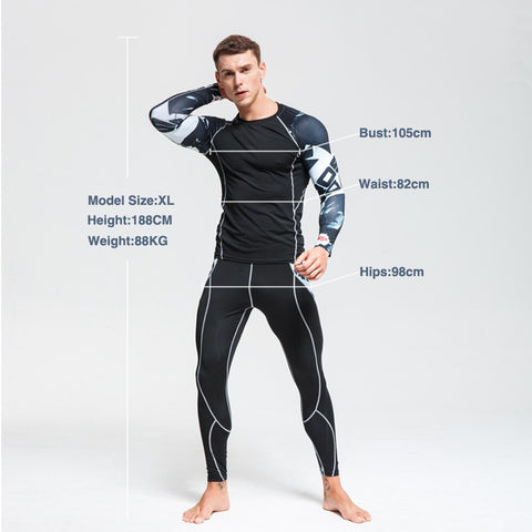 Men Running Fitness Sports Suits