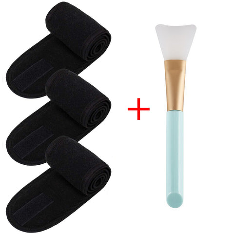 Adjustable Facial Headband with 1 Mask Brush