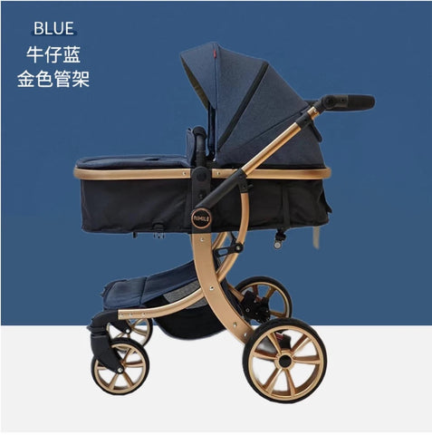 New Leather 2 in 1 Baby Stroller