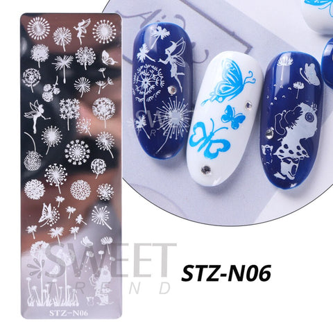 New Plam Tree Nail Stamping Plates