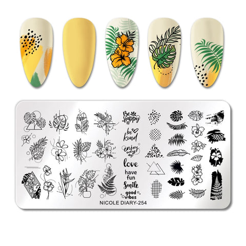 New Flower Stripe Design Stamping Plates