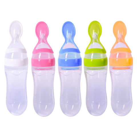 Baby Squeezing Feeding Spoon