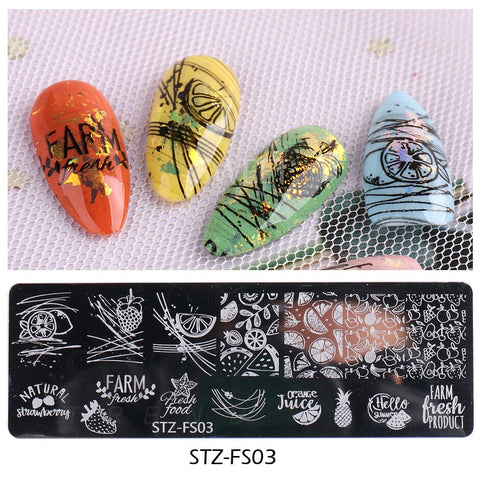 New Plam Tree Nail Stamping Plates