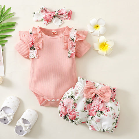 3Pcs Baby Girl Clothes Set