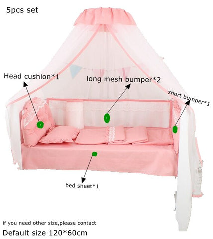 5Pcs Summer Breathable Baby Bed