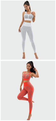 2PCS Women Seamless Yoga Set