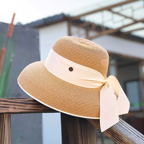 Women Beach Hepburn style Bucket Hat