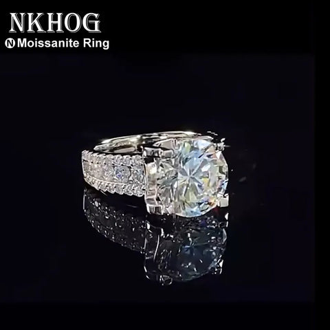 Real 2 Carat 8mm Moissanite Wedding Ring