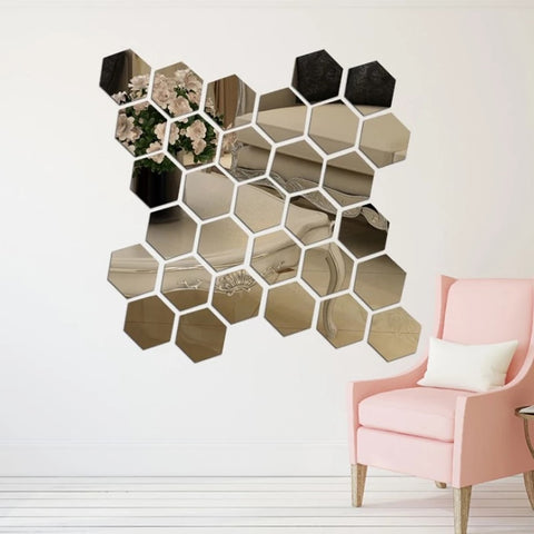 12pcs 3D Mirror Wall Sticker