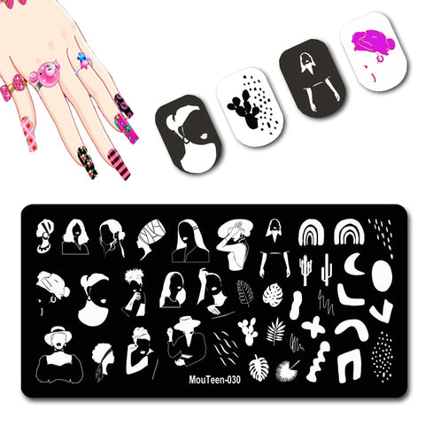 2022 New Pattern Nail Stamping Plates Graffiti Art