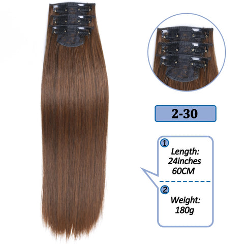 New Long Straight Clip In Hairpiece Hair Extensions