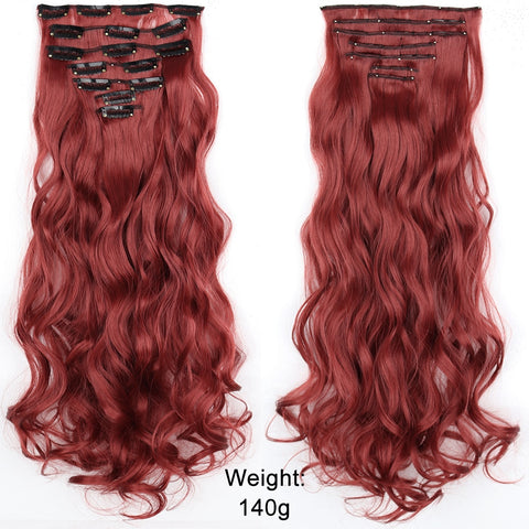 New Long Straight Clip In Hairpiece Hair Extensions