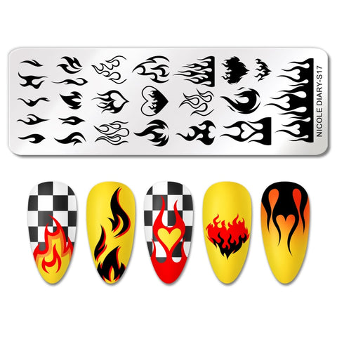 New Stainless Steel Loving Heart Nail Stamp Stencil