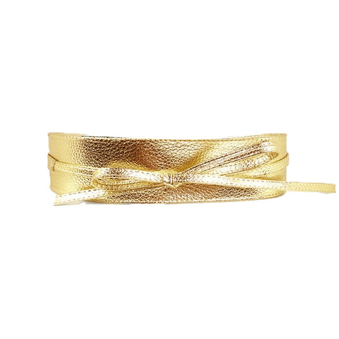 Women Dress Leather Bowknot Wide Belts
