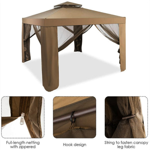 SUGIFT 10'x10' Outdoor Gazebo Patio Tents