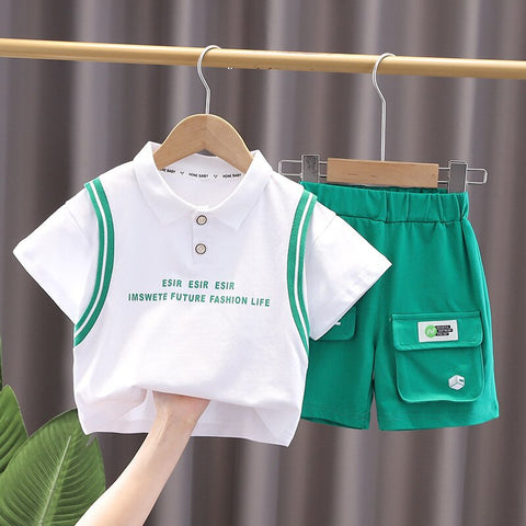 Baby Cotton T Shirt Shorts 2Pcs/sets