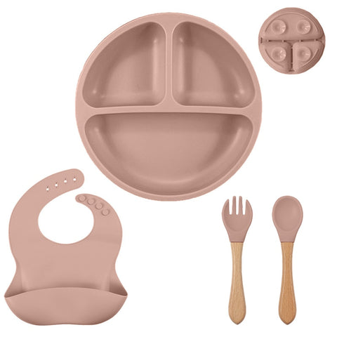 Baby Silicone Plate Spoon Set